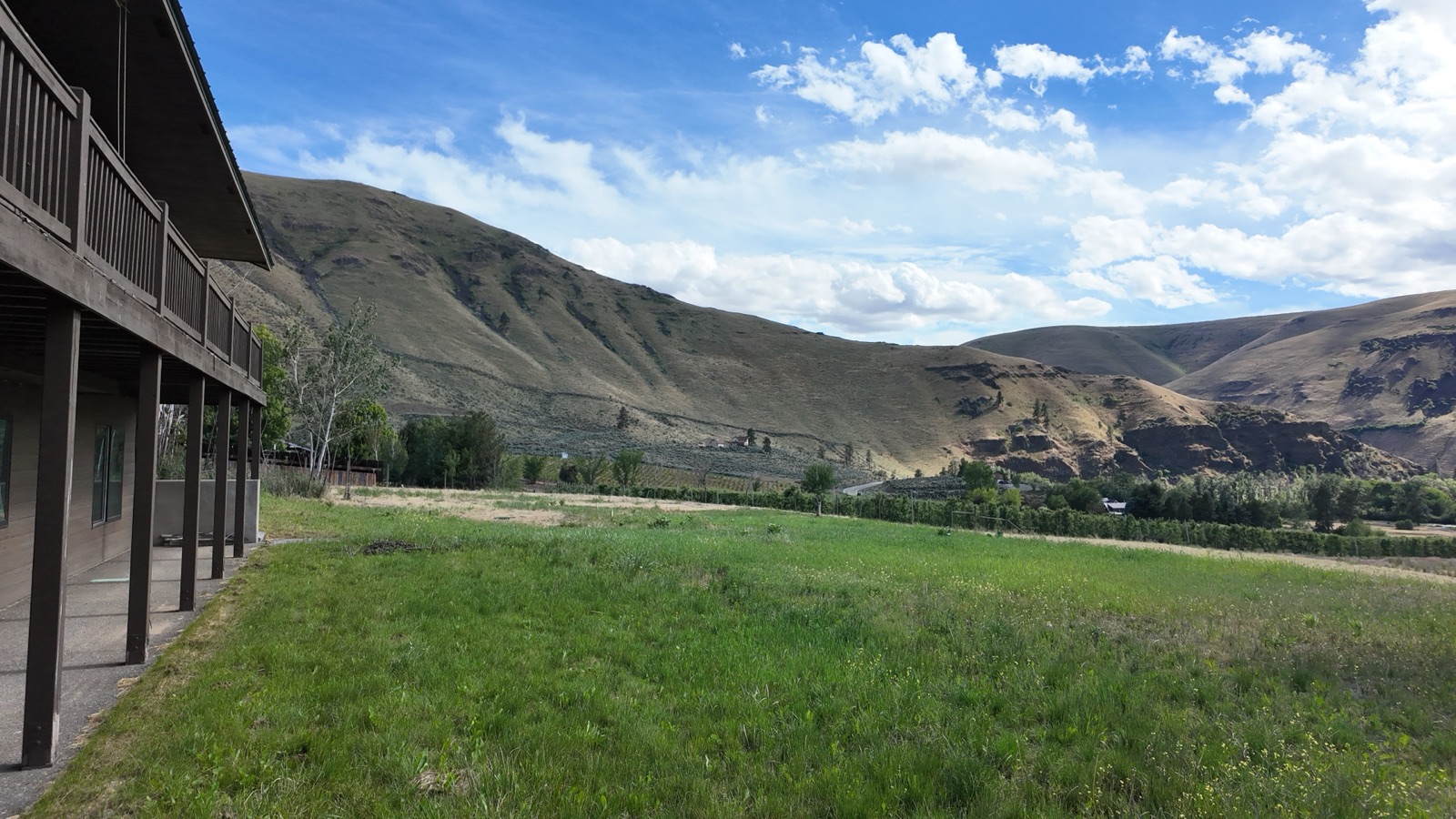 The Yakima River Canyon and blue ribbon trout water seen from Canyon Basin House
